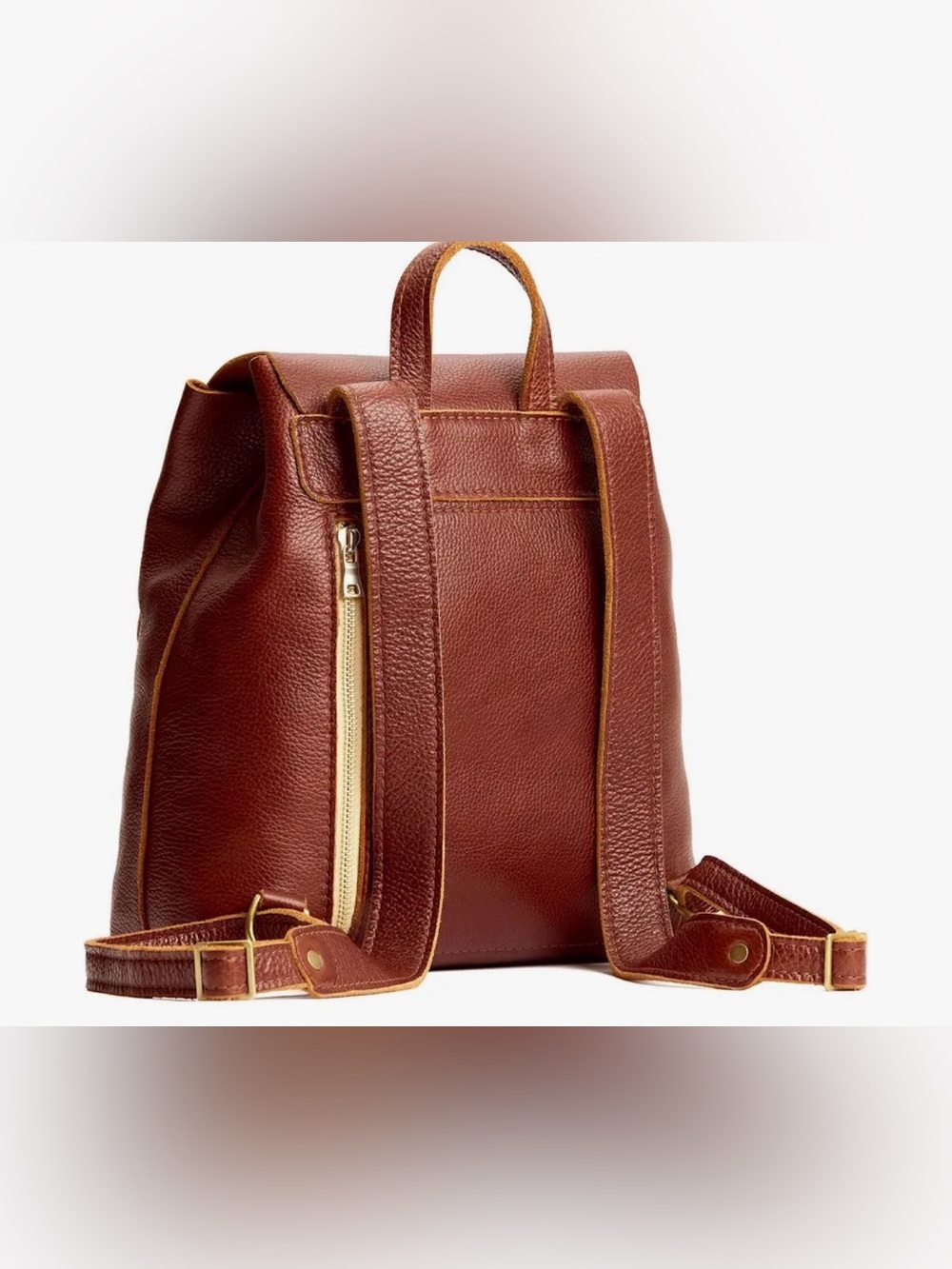 Women’s Boston Nutmeg Leather Backpack - Picture 2 of 9